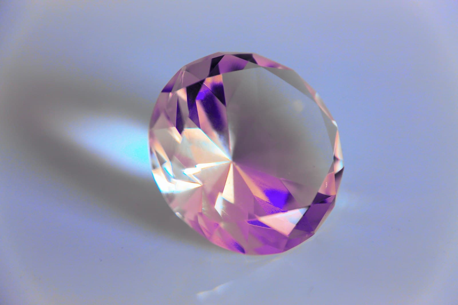 A faceted gemstone catching light, ready for the jeweller